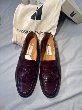 Massimo Emporio Men’s Burgundy Tassel Loafers